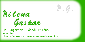 milena gaspar business card
